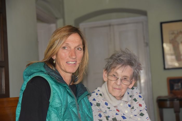 Billi Bierling and the late Elizabeth Hawley some years ago.