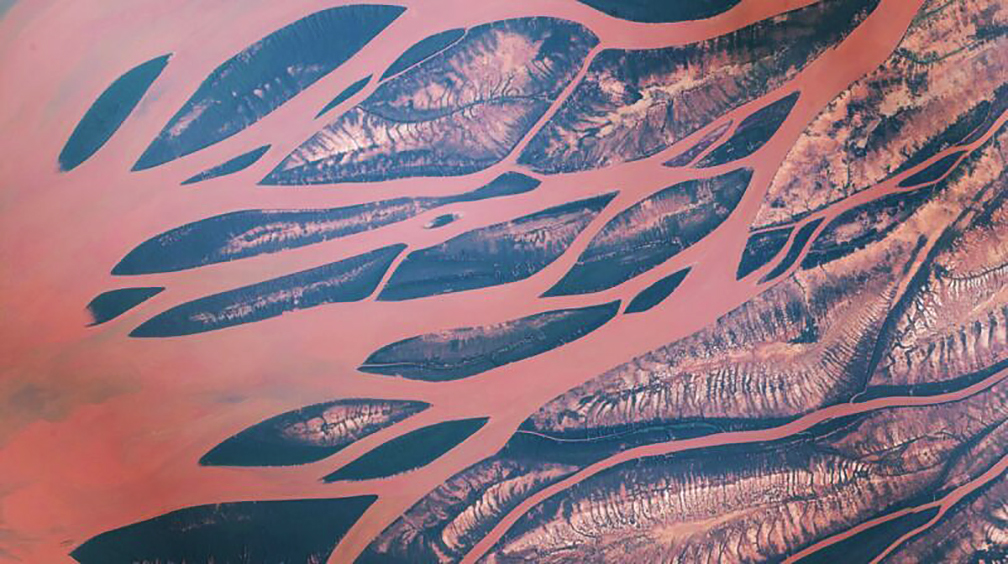 Betsiboka River Delta, Madagascar from space.