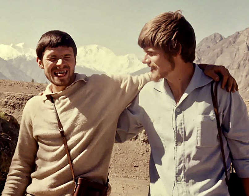 portrait of Gunther Messner, left, and Reinhold Messner