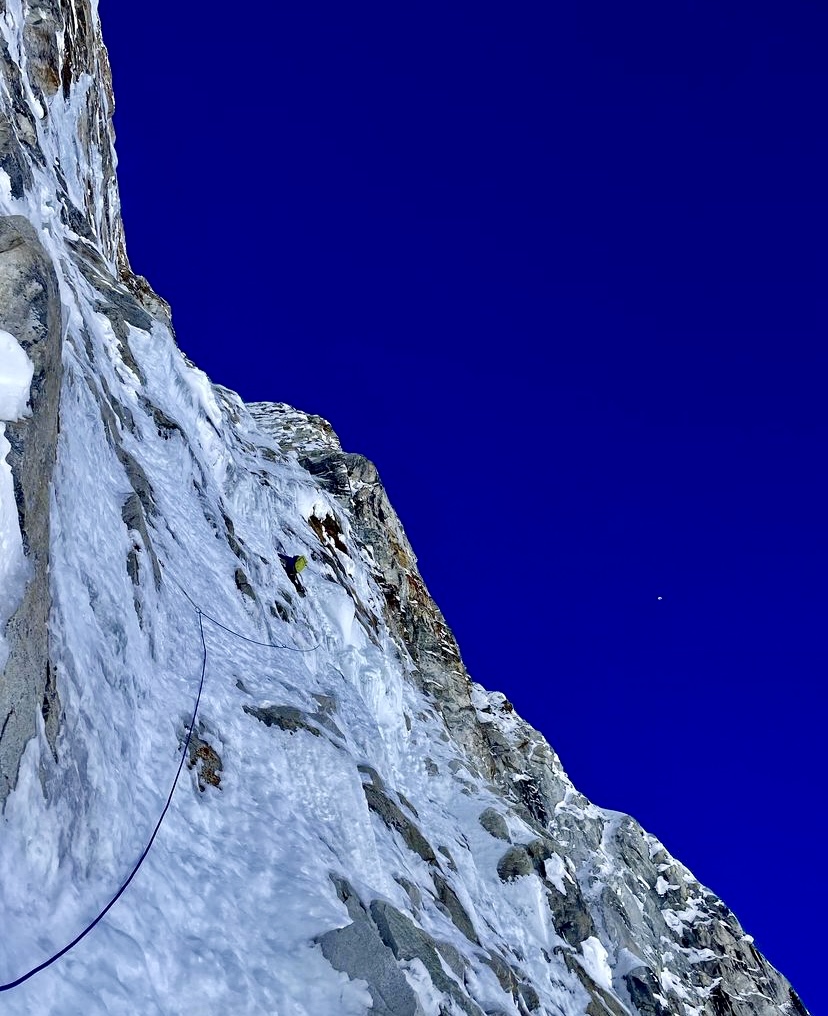 Attempt on the north face of Jannu East in 2023, by Sam Hennessey and Michael Gardner.