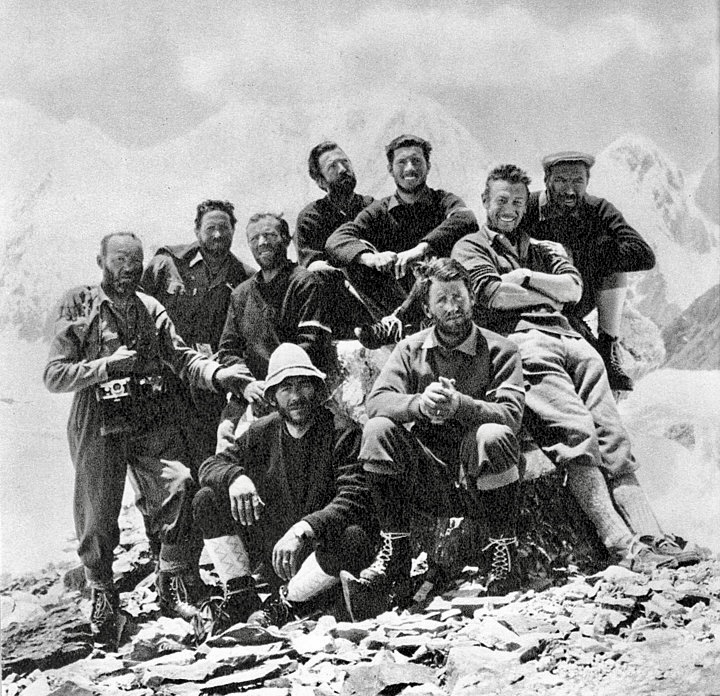 The Gasherbrum IV team. Cassin is the first on the left.