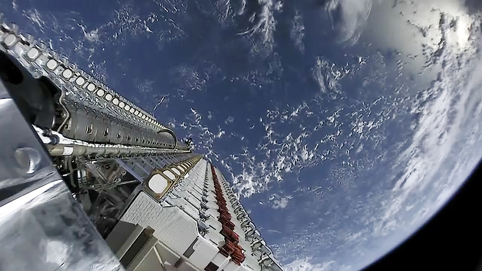 The view of Earth from a satellite.